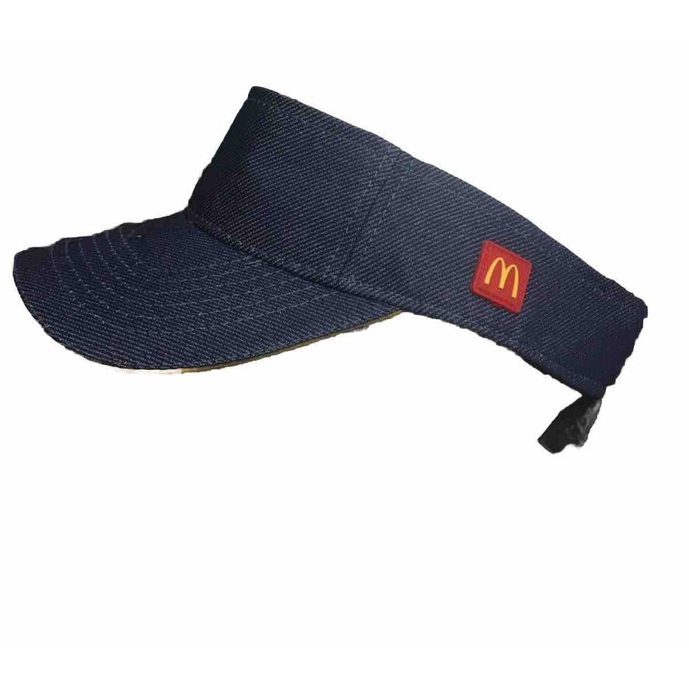 McDonalds Crew Staff Visor Blue Denim Adjustable Snap Back Hat 2022